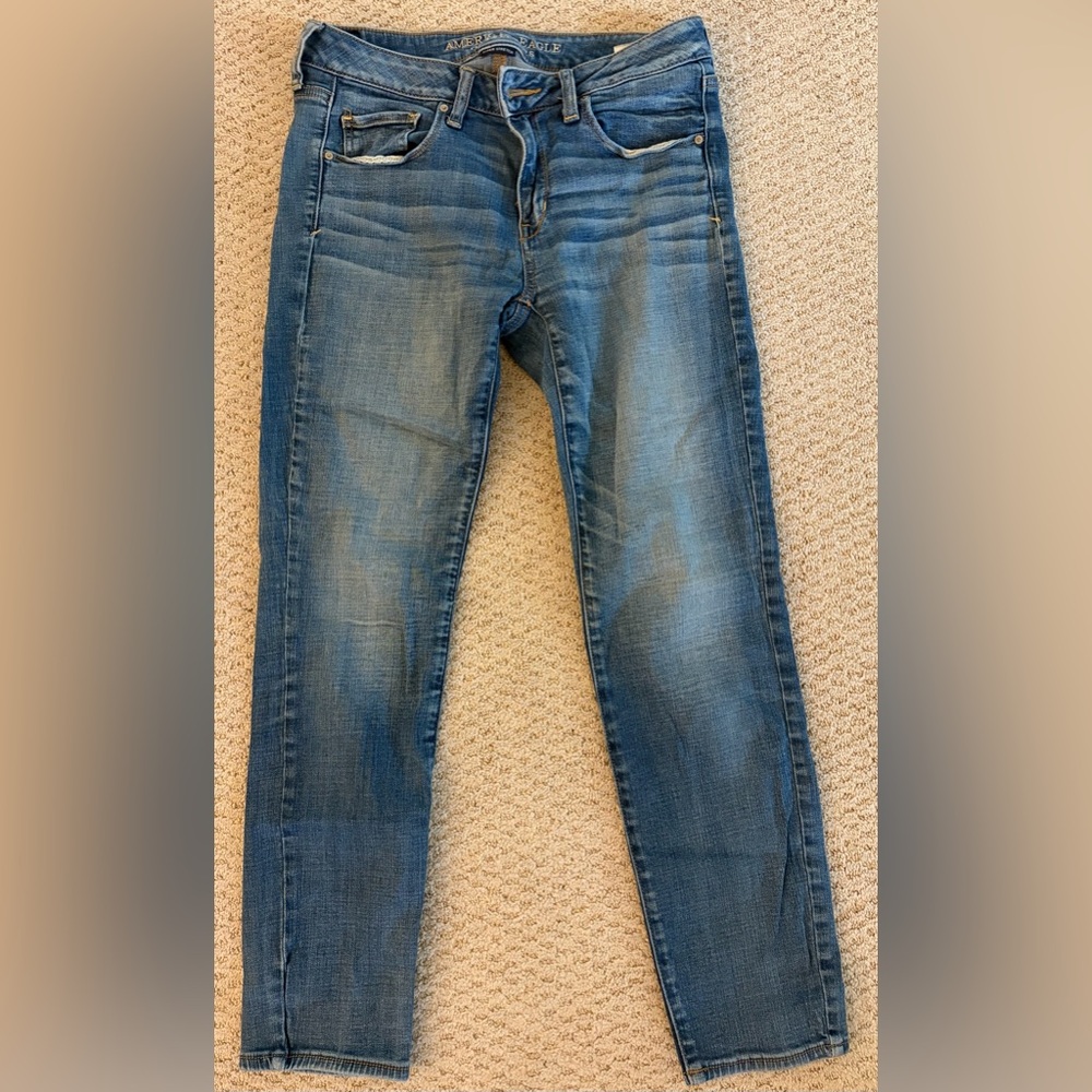 American Eagle Outfitters Blue Skinny Super Stretch Jeans